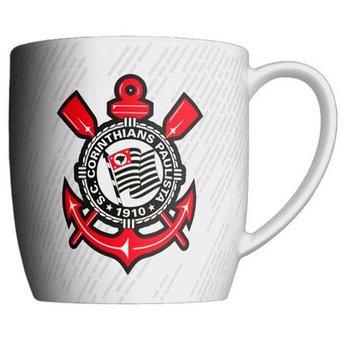 Caneca Corinthians 360ml em Porcelana Allmix