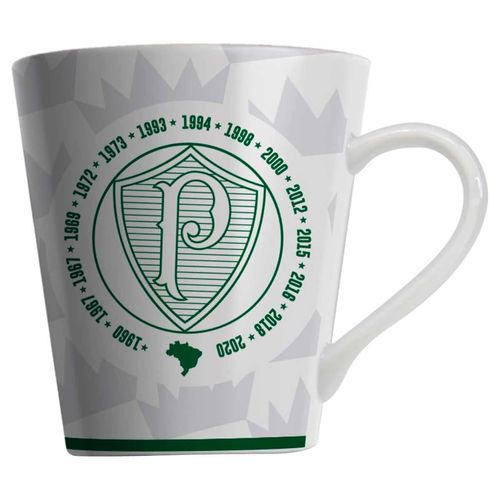 Caneca Palmeiras 290ml em Porcelana Allmix