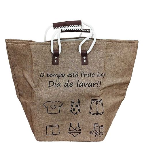 Cesta Organizador C/ Alça 44x31cm em Poliéster Kehome