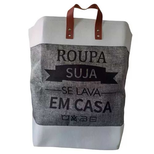 Cesto Organizador C/ Alça 48x31cm em Poliéster Kehome