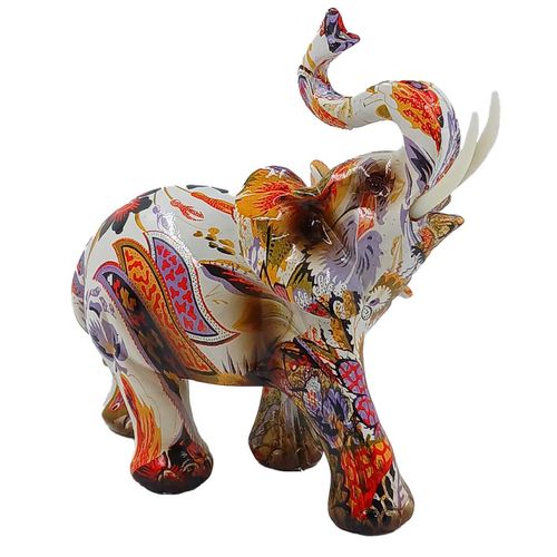 Elefante Estampado Decorativo 14,5cm em Resina Youbai