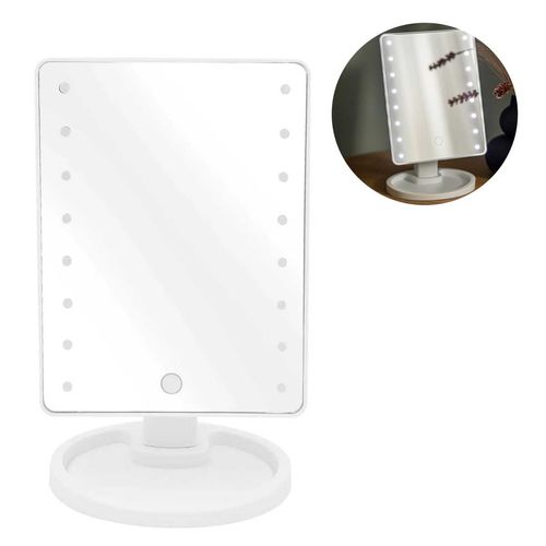 Espelho de Mesa Articulado C/ LED 26,5x11cm em Plástico Imporiente