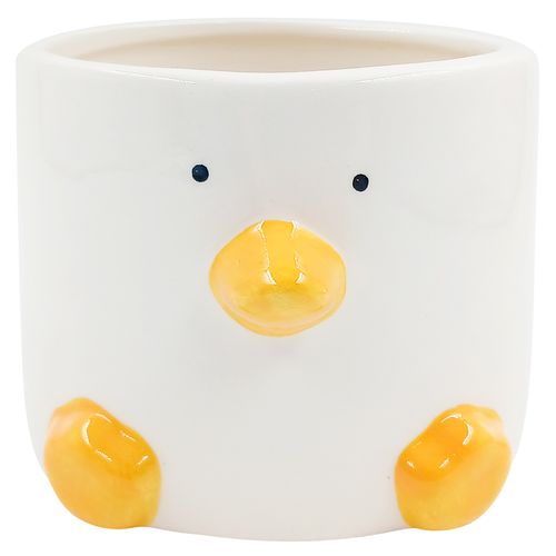 Cachepot Duck Decorativo 8,5x10,5cm em Porcelana Brascontinental