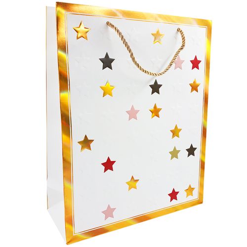 Sacola P/ Presente Estrelas 26x32cm em Papel JML