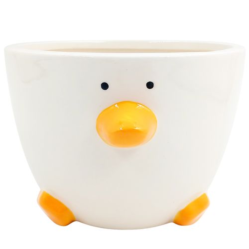 Cachepot Duck Decorativo 14x9,5cm em Porcelana Brascontinental