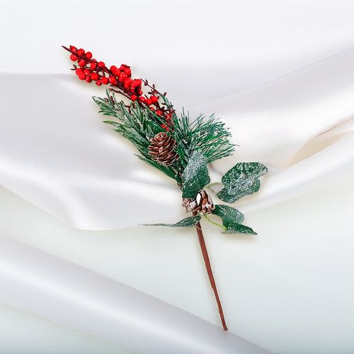 Arranjo Pick Natalino Decorativo 26cm em Plástico Bella Garden