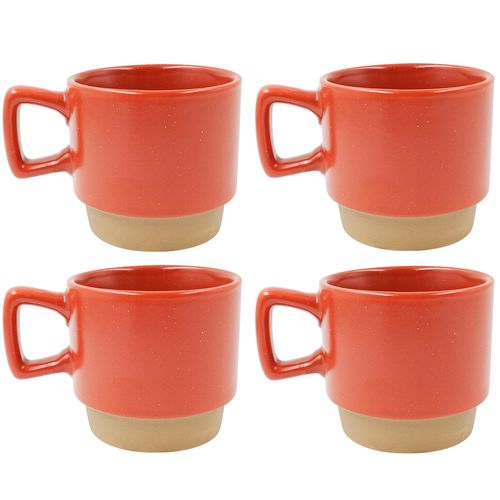 Jogo de Canecas Verano 4 Peças 120ml em Cerâmica Wellmix