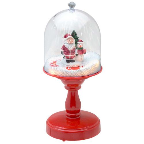 Luminária Natalina Papai Noel C/ LED 30cm em Plástico Mabruk