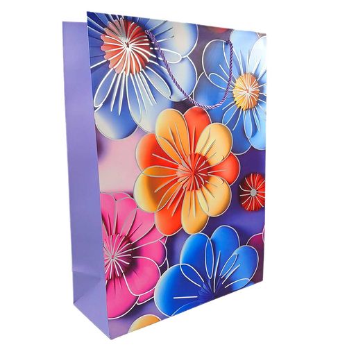 Sacola P/ Presente Flores 30x41,5cm em Papel JML