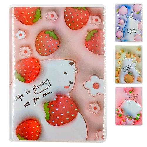 Mini Caderno Urso 10,5x7,5cm em Papel Amigold