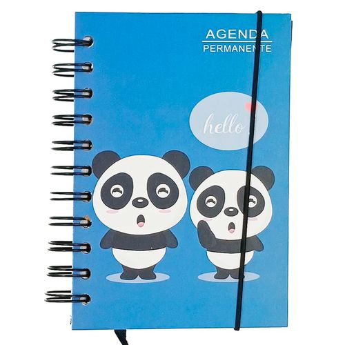 Agenda Permanente Panda 15,5x11cm em Papel Megagift