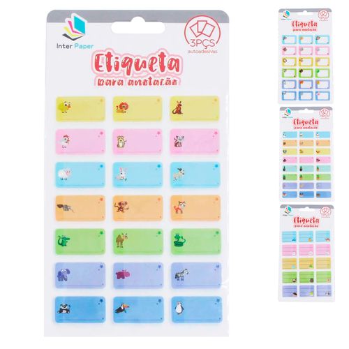 Kit de Etiquetas P/ Anotação 3 Peças em Plástico Interponte