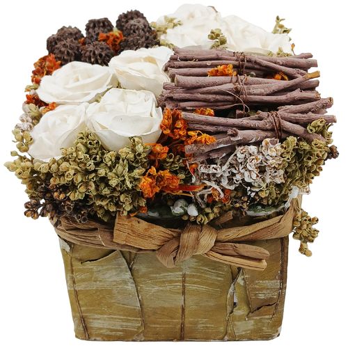 Flores Secas Rústicas Decorativas 14cm em Materiais Naturais Rio Master