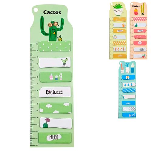 Bloco De Anotação Cactus Autoadesivo 21x7,5cm em Papel Interponte