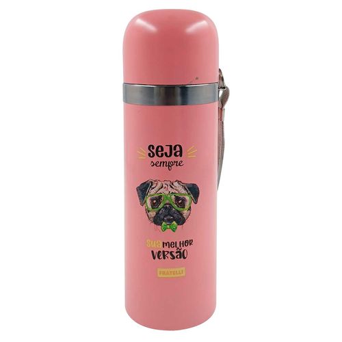 Garrafa Térmica C/ Alça 320ml em Aço Inox Fratelli