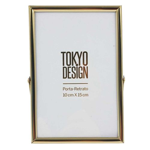 Porta Retrato Jilin Decorativo 10x15cm em Aço Inox Tokyo Design