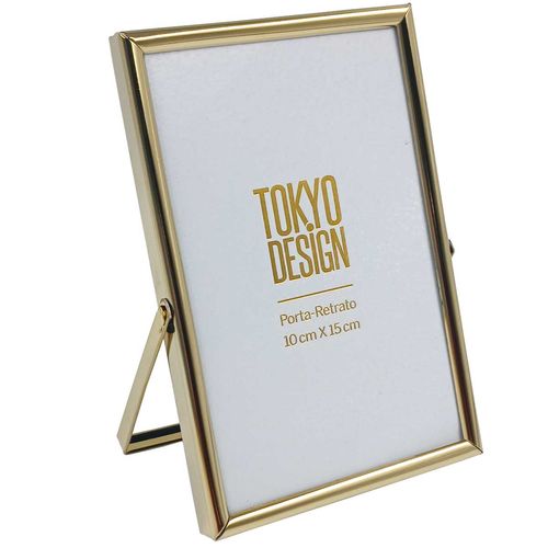 Porta Retrato Jilin Decorativo 10x15cm em Aço Inox Tokyo Design