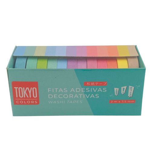 Jogo de Fitas Adesivas Decorativas 2mx7,5mm em Papel Tokyo Design