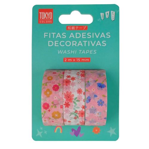 Jogo de Fitas Decorativas 2mx15mm em Papel Tokyo Design