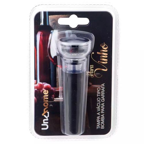 Tampa a Vácuo P/ Garrafa de Vinho 9x3,1cm em Plástico Unihome