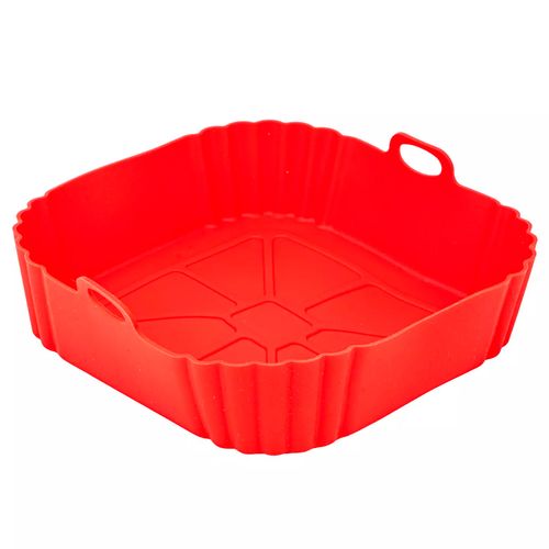 Forma P/ Air Fryer Quadrado 21x6,5cm em Silicone Unihome