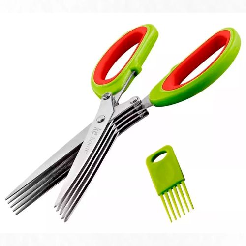Tesoura P/ Salada 3 Pontas 19,5cm em Metal Kehome