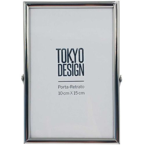 Porta Retrato Liaoning Decorativo 10x15cm em Aço Inox Tokyo Design