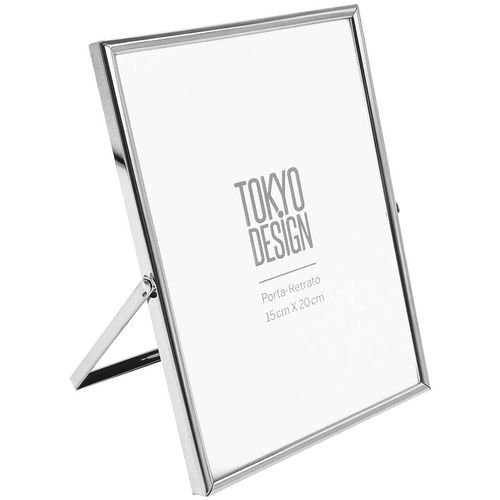 Porta Retrato Liaoning Decorativo 15x20cm em Aço Inox Tokyo Design