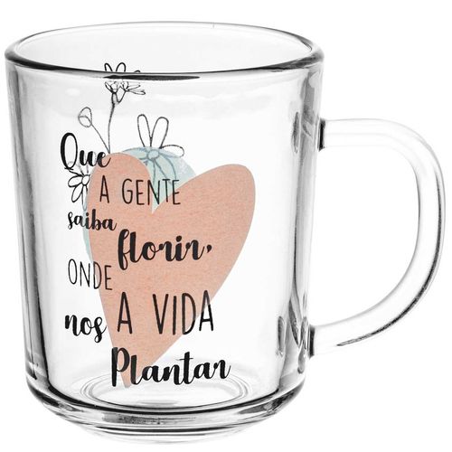 Jogo de Canecas 2 Peças 220ml em Vidro Lyor