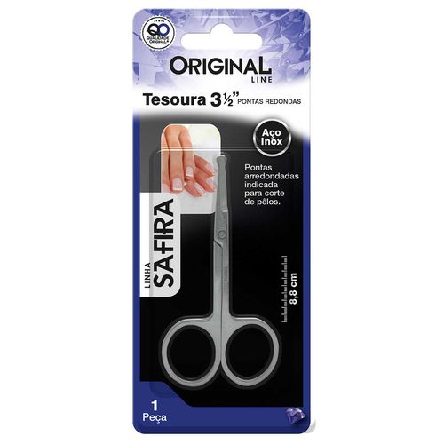 Tesoura C/ Ponta Redonda 8,8cm em Aço Inox Orginal Line