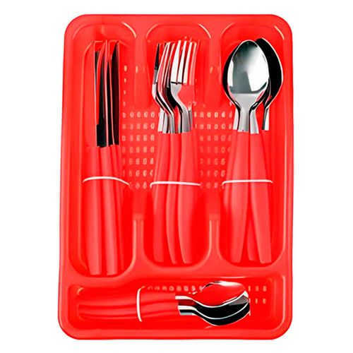 Jogo de Talheres Color C/ Suporte 25 Peças em Aço Inox Original Line