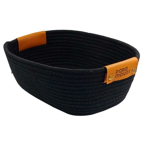 Cesto Decorativo C/ Alça 35x25cm em Algodão Paramount Plásticos