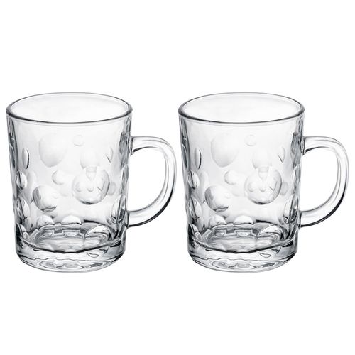 Jogo de Canecas Bubbles 2 Peças 220ml em Vidro Wolff