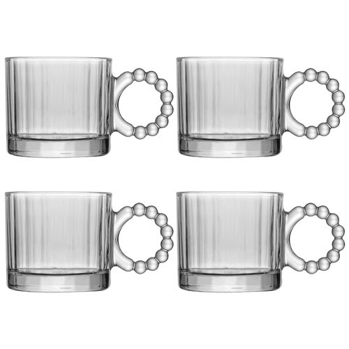 Jogo de Xícaras Classic 4 Peças 100ml em Vidro Wolff