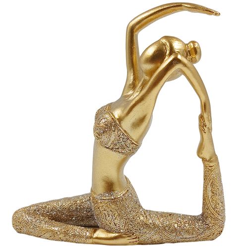 Mulher Yoga C/ Glitter 12,5cm em Resina Youbai