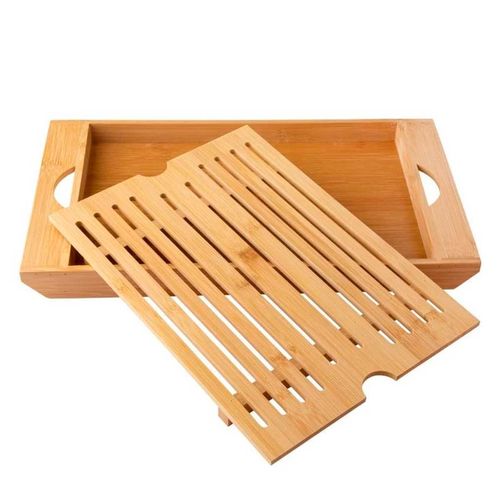 Tábua de Pão Migalheira 36cm em Bambu Clink
