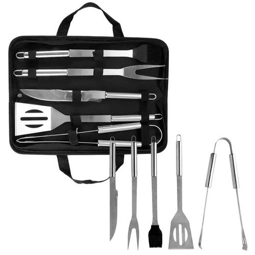 Kit P/ Churrasco 6 Peças 38cm em Aço Inox Clink