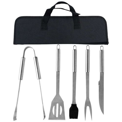 Kit P/ Churrasco 6 Peças 38cm em Aço Inox Clink