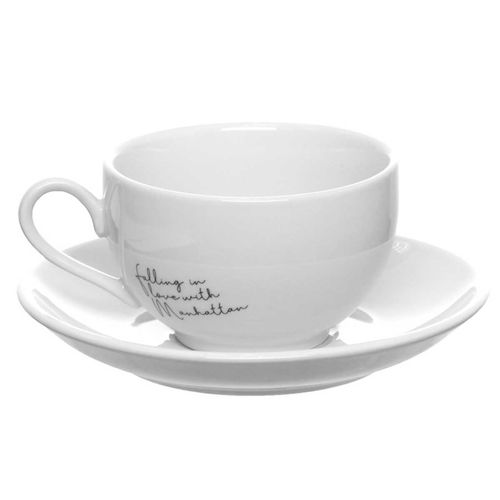 Jogo de Xícaras Manhattan 12 Peças 160ml em Porcelana Hauskraft