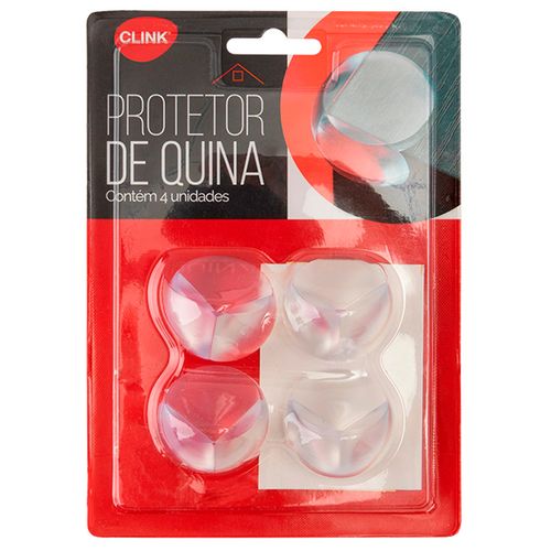 Kit Protetor de Quina 4 Peças 3x2,4cm em Plástico Clink