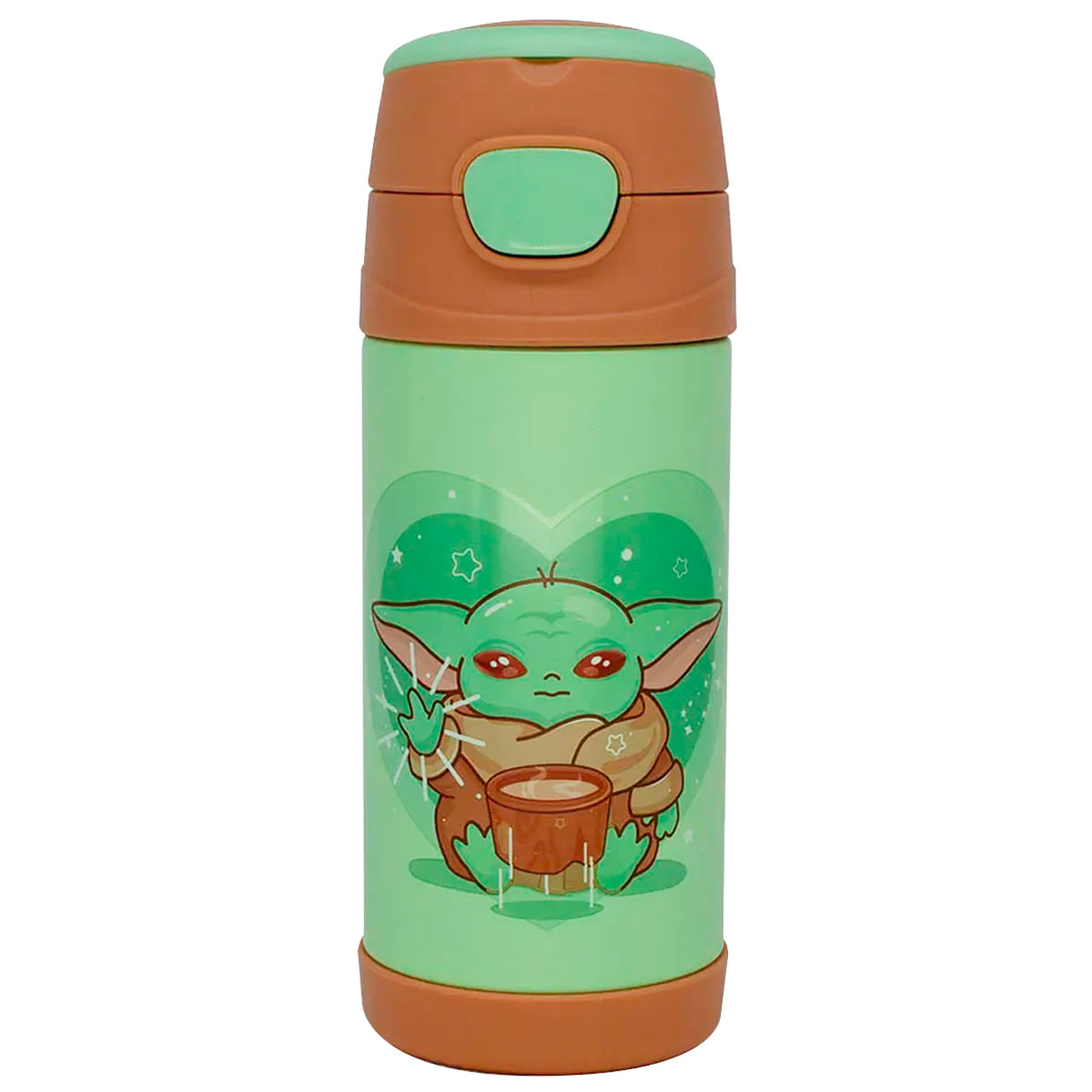 リニューアル濃度up⭐︎CRDP 1ml Yoda OG Garrafa Térmica Baby Yoda C/ Canudo 350ml em Aço Inox Zona Criativa