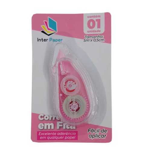 Corretivo em Fita Color 6,5cm em Plástico Interponte
