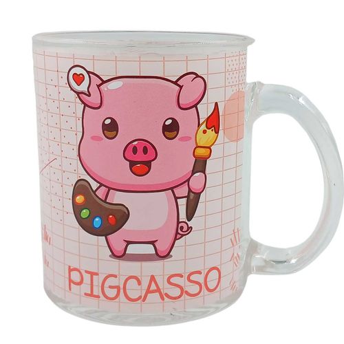 Caneca Bichinhos 330ml em Vidro Kehome