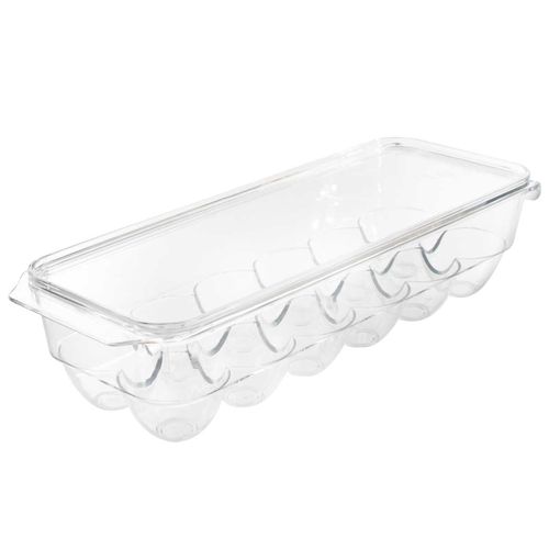 Organizador P/ Ovos 12 Cavidades 8x32,5cm em Plástico Fu Xing