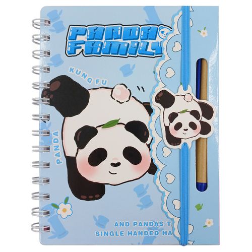 Bloco de Anotação Panda C/ Caneta 19,2x14,5cm em Papel Interponte