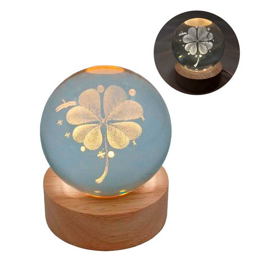 Luminária Globo LED Decorativa 6x8cm em Vidro Fu Xing