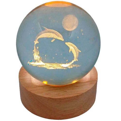 Luminária Globo LED Decorativa 6x8cm em Vidro Fu Xing