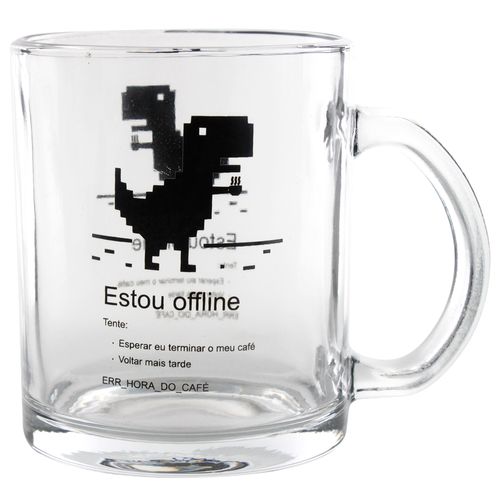 Caneca Café C/ Frase 330ml em Vidro Kehome