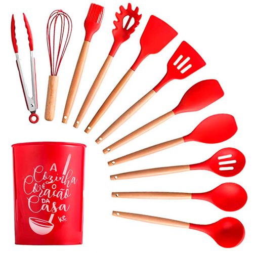 Kit Utensílios Chicago 12 Peças em Plástico Kehome