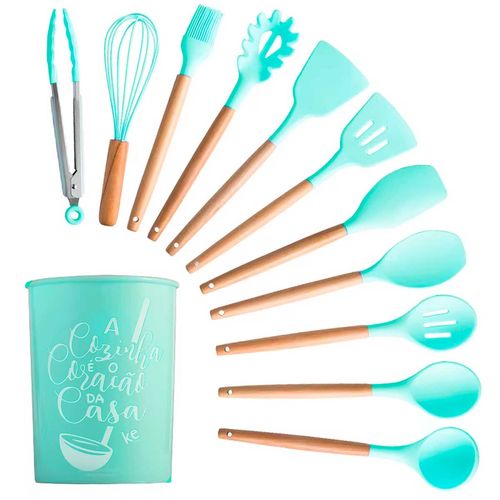 Kit Utensílios Chicago 12 Peças em Plástico Kehome